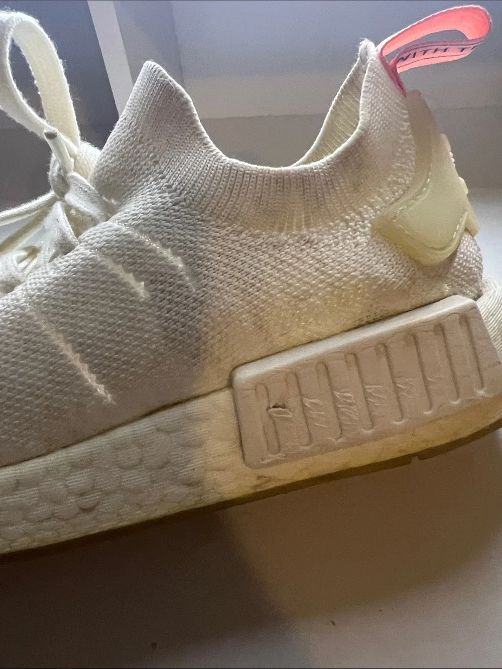 adidas Women’s Knit Slip-On Sneakers in Off-White